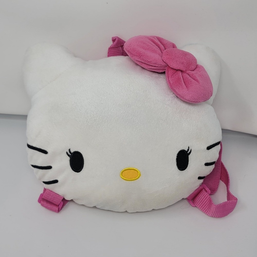 Hello Kitty Sanrio Plush Backpack Face 2012 y2k kawaii pink white